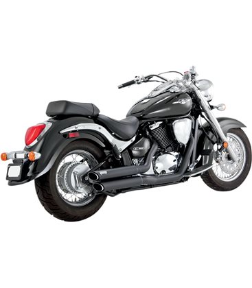 SUZUKI INTRUDER M 800 2005 - 2009 EXHAUST TWIN SLASH STAGGERED BLACK