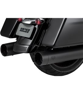 HARLEY DAVIDSON STREET GLIDE 107 2018 - 2020 MUFFLER SLIP-ON OVERSIZED 450 TITAN BLACK W/BLACK TIPS