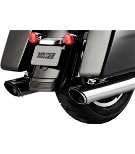 HARLEY DAVIDSON ELECTRA GLIDE ULTRA CLASSIC 107 2018 - 2019 MUFFLER SLIP-ON TWIN SLASH ROUND CHROME