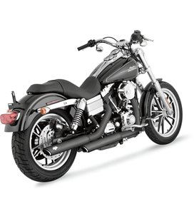 HARLEY DAVIDSON DYNA GLIDE CUSTOM 1992 - 1992 MUFFLER TWIN SLASH 3" BLACK