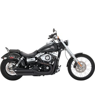 HARLEY DAVIDSON DYNA FAT BOB 2012 - 2012 MUFFLER TWIN SLASH 3" BLACK