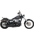 HARLEY DAVIDSON DYNA FAT BOB CVO 2009 - 2009 MUFFLER TWIN SLASH 3" BLACK