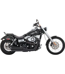 HARLEY DAVIDSON DYNA FAT BOB CVO 2010 - 2010 MUFFLER TWIN SLASH 3" BLACK