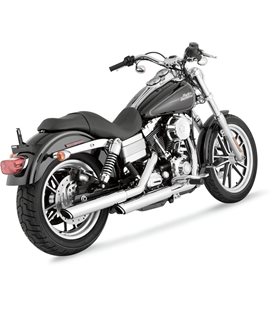 HARLEY DAVIDSON DYNA STREET BOB FACTORY CUSTOM 2014 - 2016 MUFFLER TWIN SLASH 3" CHROME