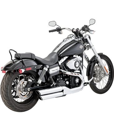 HARLEY DAVIDSON DYNA FAT BOB 2008 - 2011 MUFFLER TWIN SLASH 3" CHROME