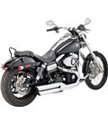 HARLEY DAVIDSON DYNA FAT BOB 2008 - 2011 MUFFLER TWIN SLASH 3" CHROME
