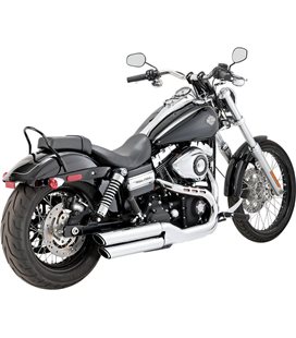 HARLEY DAVIDSON DYNA FAT BOB 2012 - 2017 MUFFLER TWIN SLASH 3" CHROME