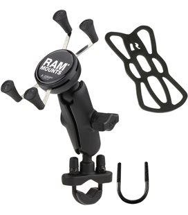 X-GRIP DEVICE HOLDER HANDLEBAR MOUNT ALUMINUM STEEL BLACK
