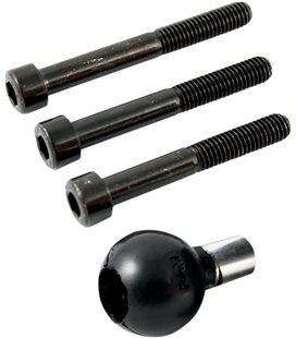 RAM MOUNT MOTORCYCLE HANDLEBAR CLAMP BASE 8MM WITH 1" BALL