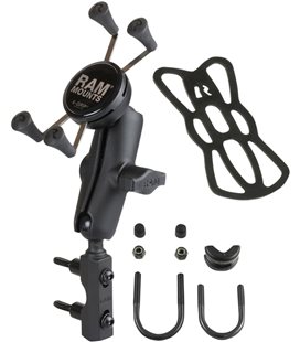 X-GRIP DEVICE HOLDER BRAKE-CLUTCH RESERVOIR MOUNT ALUMINUM STEEL BLACK