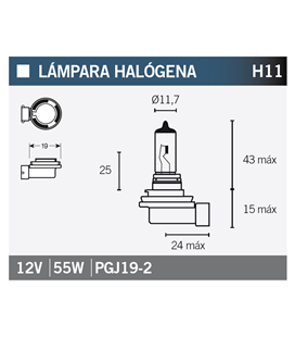 LÁMPARA OSRAM H11 64211