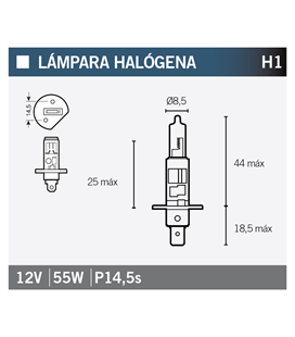 LÁMPARA MOTO OSRAM H1 64150NBP