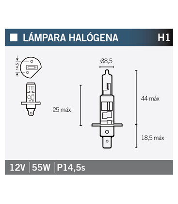 LÁMPARA MOTO OSRAM H1 64150NBP