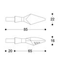 INTERMITENTES LED X-LED NEGRO BARRACUDA