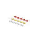 SET 9 MUELLES SP MALOSSI EMBR.OEM/FLY/DELTA AMARILLO/BLANCO/ROJO