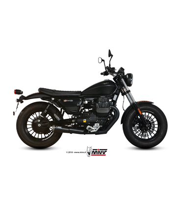 MOTO GUZZI V9 BOBBER / ROAMER 2016 - GHIBLI INOX NERO CERAMICO/CERAMIC BLACK ST. STEEL MIVV