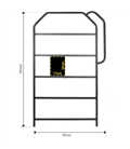 PITBOARD LIGHTECH 1400X785 - 50 CUADROS NEGRO