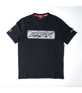 CAMISETA (HOMBRE) RST LOGO BLOCK NEGRO/GRIS