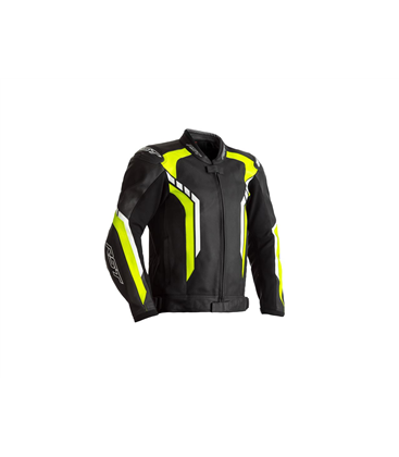 CHAQUETA DE PIEL (HOMBRE) RST AXIS NEGRO/AM. FLÚOR