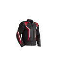 CHAQUETA DE PIEL (HOMBRE) RST AXIS NEGRO/ROJO