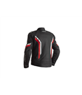CHAQUETA DE PIEL (HOMBRE) RST AXIS NEGRO/ROJO