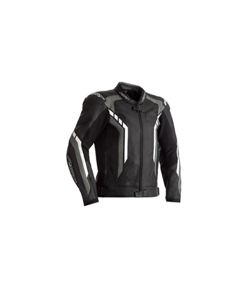 CHAQUETA DE PIEL (HOMBRE) RST AXIS NEGRO/BLANCO