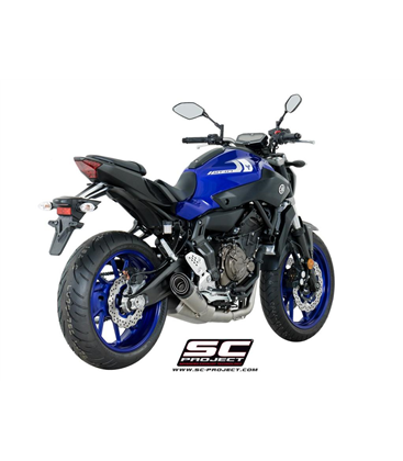 YAMAHA MT-07 (2017 - 2020) SISTEMA DE ESCAPE COMPLETO 2-1 SILENCIADOR S1 SC PROJECT