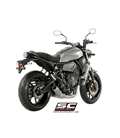 YAMAHA MT-07 (2017 - 2020) SISTEMA DE ESCAPE COMPLETO 2-1 SILENCIADOR CR-T TITANIO SC PROJECT