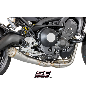 YAMAHA MT-09 (2014 - 2016) SISTEMA DE ESCAPE COMPLETO 3-1 SILENCIADOR CÓNICO 70'S SC PROJECT