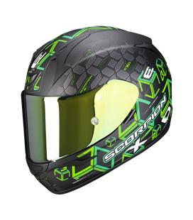 SCORPION EXO 390 CUBE NEGRO MATE VERDE