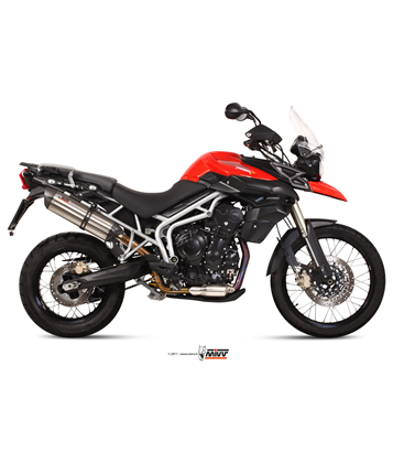 TRIUMPH TIGER 800 XC / XR / XRX / XCX / XRT / XCA 2011 - 2016 SUONO INOX COPA CARBONO MIVV