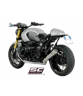 BMW R NINE T (2014 - 2016) SILENCIADOR CONICO 70'S ACERO CEPILLADO NEGRO SC PROJECT