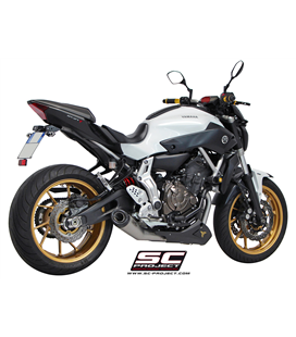 YAMAHA MT-07 (2013 - 2016) SISTEMA DE ESCAPE COMPLETO 2-1 SILENCIADOR CÓNICO SC PROJECT