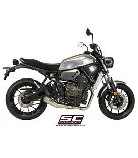 YAMAHA MT-07 (2013 - 2016) SISTEMA DE ESCAPE COMPLETO 2-1  SILENCIADOR CÓNICO 70'S NEGRO SC PROJECT