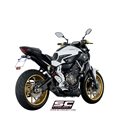 YAMAHA MT-07 (2013 - 2016) SISTEMA DE ESCAPE COMPLETO 2-1 SILENCIADOR S1 NEGRO SC PROJECT