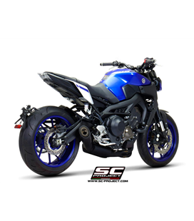 YAMAHA MT-09 (2017 - 2020) SISTEMA DE ESCAPE COMPLETO 3-1 SILENCIADOR S1 NEGRO SC PROJECT