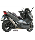 YAMAHA TMAX 500 (2008 - 2011) SISTEMA DE ESCAPE COMPLETO 2-1 SILENCIADOR OVAL TITANIO SC PROJECT