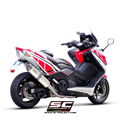 YAMAHA TMAX 530 (2012 - 2016) SISTEMA DE ESCAPE COMPLETO 2-1 SILENCIADOR OVAL TITANIO SC PROJECT