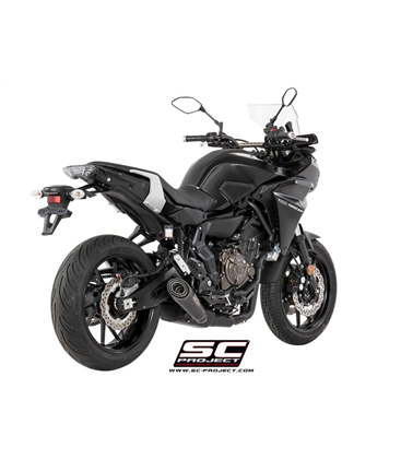 YAMAHA TRACER 700 (2016 - 2020) SISTEMA DE ESCAPE COMPLETO 2-1 SILENCIADOR S1 NEGRO SC PROJECT