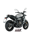 YAMAHA XSR 700 (2016 - 2020) SISTEMA DE ESCAPE COMPLETO 2-1 SILENCIADOR CONICO 70'S NEGRO SC PROJECT