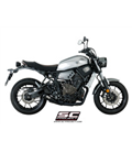 YAMAHA XSR 700 (2016 - 2020) SISTEMA DE ESCAPE COMPLETO 2-1 SILENCIADOR CONICO 70'S NEGRO SC PROJECT