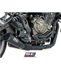 YAMAHA XSR 700 (2016 - 2020) SISTEMA DE ESCAPE COMPLETO 2-1 SILENCIADOR CONICO 70'S NEGRO SC PROJECT