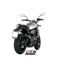 YAMAHA XSR 700 (2016 - 2020) SISTEMA DE ESCAPE COMPLETO 2-1 SILENCIADOR CONICO 70'S NEGRO SC PROJECT