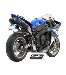 YAMAHA YZF R1 (2009 - 2014) PAR DE SILENCIADORES OVAL CARBONO SC PROJECT