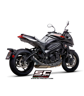 SUZUKI Katana (2019 - 2020) SILENCIADOR CÓNICO DE LOS AÑOS 70 ACERO INOX NEGRO MATE SC PROJECT