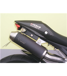 DUCATI MONSTER 1100 2009 - 2010 ROUND MUFFLERS DARK STYLE(S/S) HIGH-UP