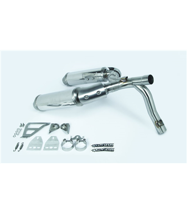 DUCATI MONSTER 796 2010 - 2015 ROUND MUFFLERS STAINLESS STEEL HIGH-UP