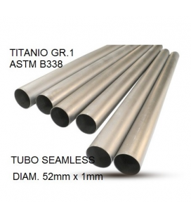CAFÈ RACER TUBO TITANIO SEAMLESS D. 52MM X 1MM L.1000MM GPR TUBO TITANIO SEAMLESS D. 52MM X 1MM L.1000MM