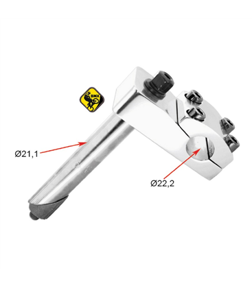 POTENCIA MANILLAR BMX. ALU. DIAM:21,1 MM