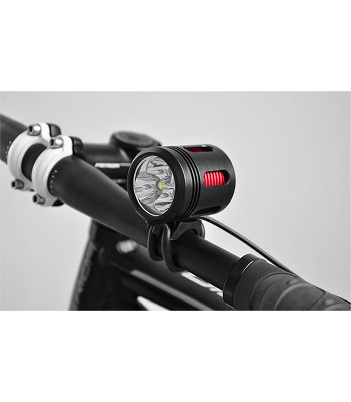 Luz delantera bicicleta LED 1600lm con batería externa recargable